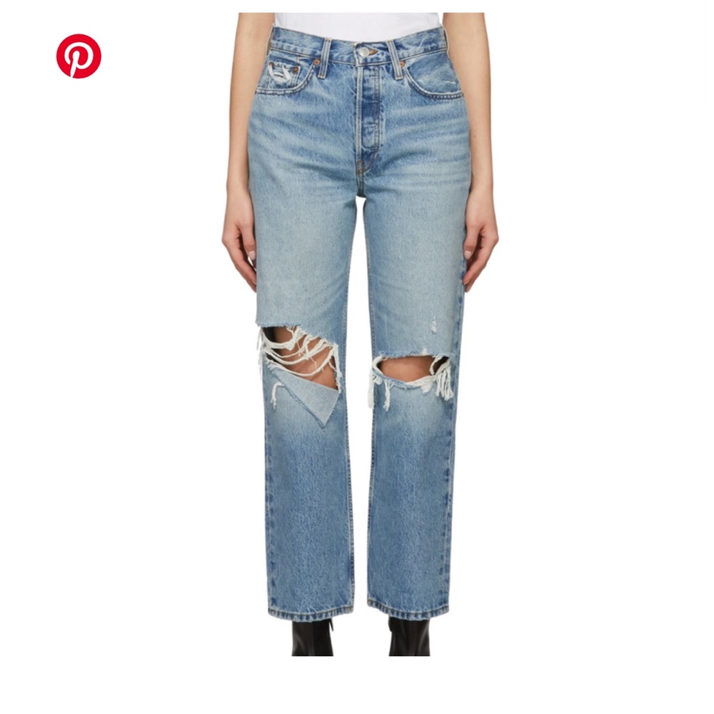 NWOT Re/Done 90s Crop Low Slung Jean - Medium Raf